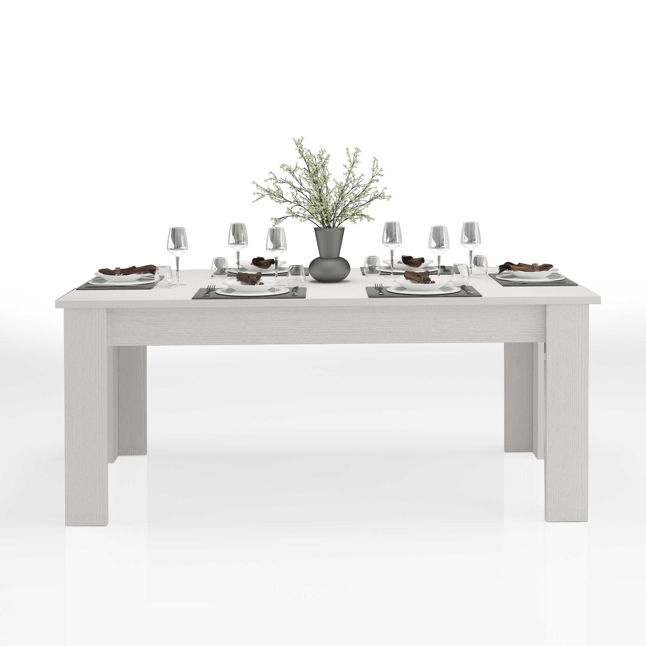 Mesa extensible Jesi ideal para 6-8 personas color blanco alerce 140 ...