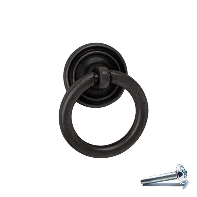 Poignée Anneau De Meuble Placard Armoire Tiroir Porte Métal 3cm De Diamètre Rond 4pcs [508