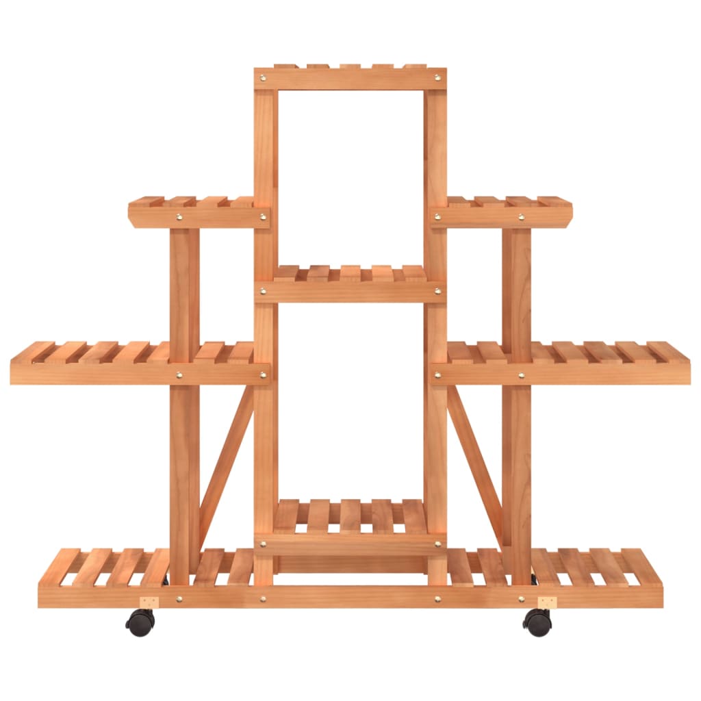 Maison Exclusive - Support à fleurs avec roues 110x25x101 cm bois massif de sapin - 5