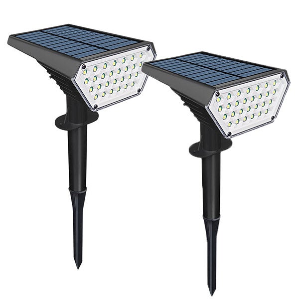 2 sztuki ciepłego światła słonecznego do trawnika, lampa podłogowa do ogrodu, reflektor oświetleniowy, IP65