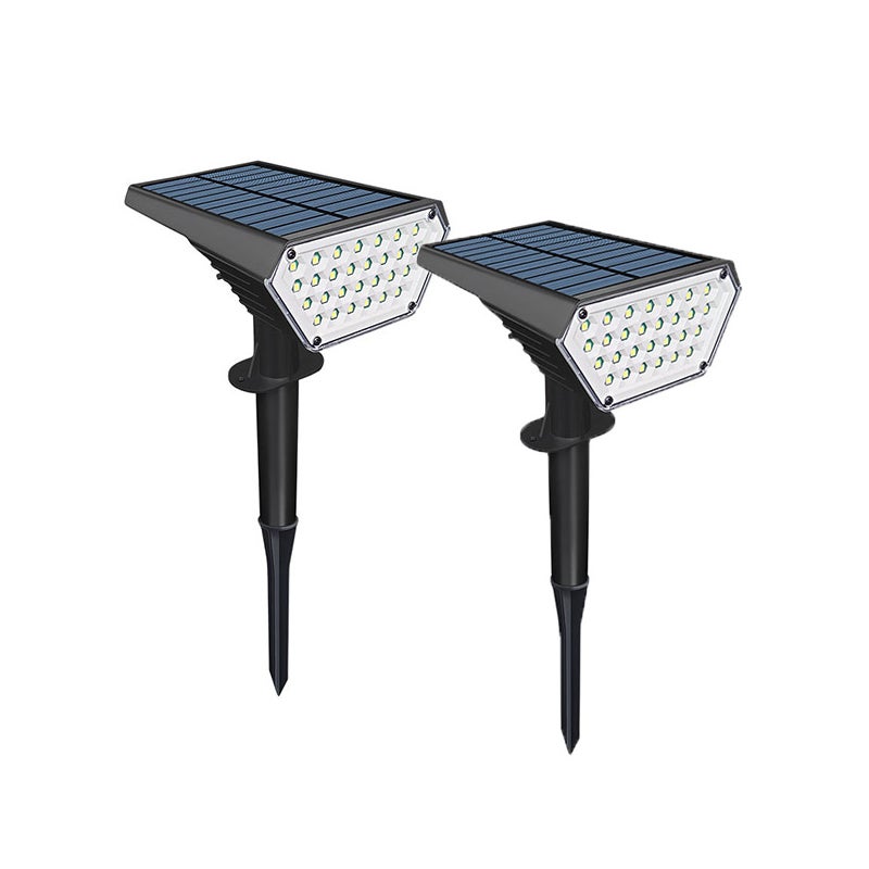 2 sztuki ciepłego światła słonecznego do trawnika, lampa podłogowa do ogrodu, reflektor oświetleniowy, IP65