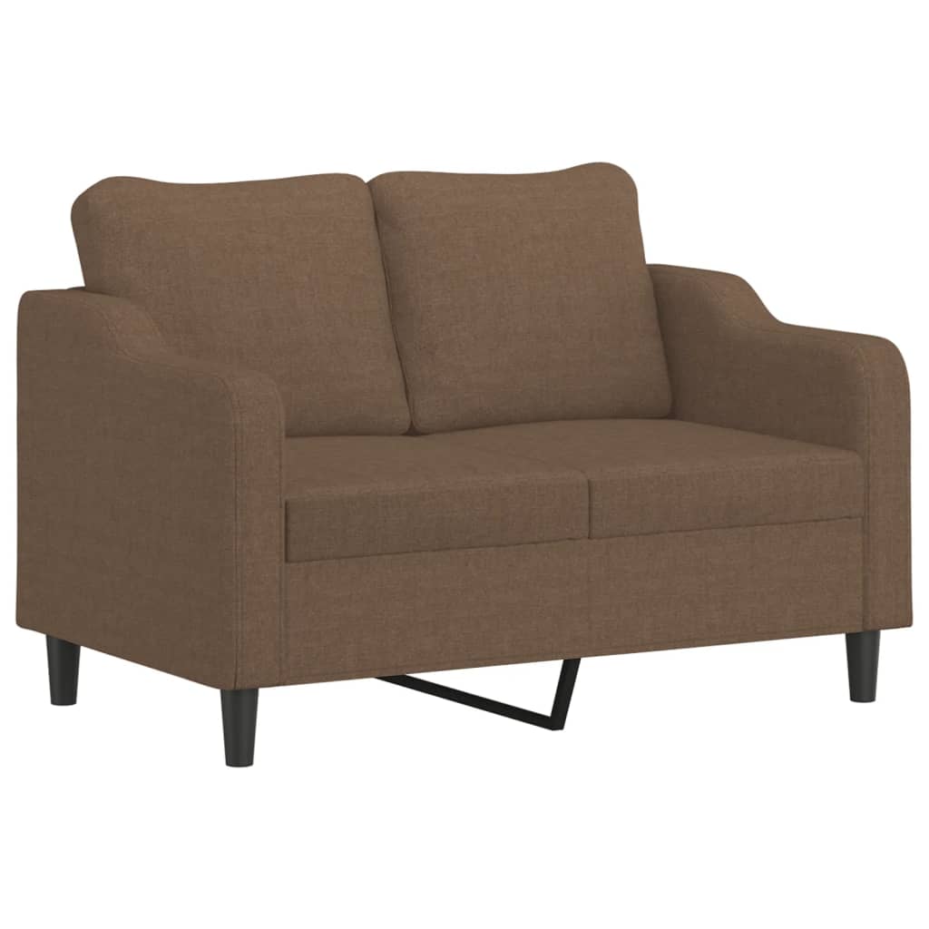 Sofá de 2 plazas   sofá de salón   sofá de descanso de tela marrón 120 cm cfw32963