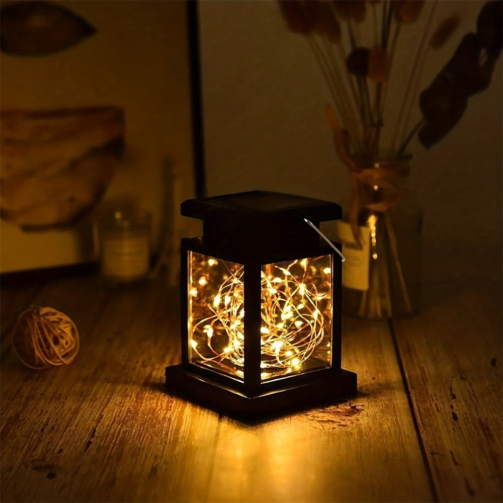 Lot de 2 lanternes solaires, décoration de jardin à suspendre, idéales pour Halloween, Noël ou Thanksgiving - 4