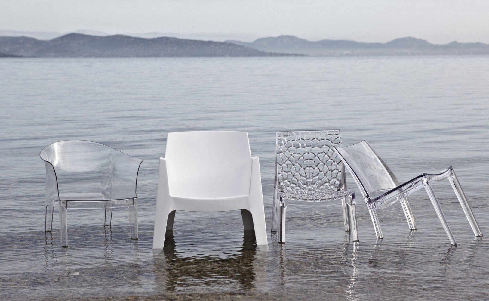 SEDIA IN POLICARBONATO B-SIDE - GRANDSOLEIL Colore: Trasparente - 5