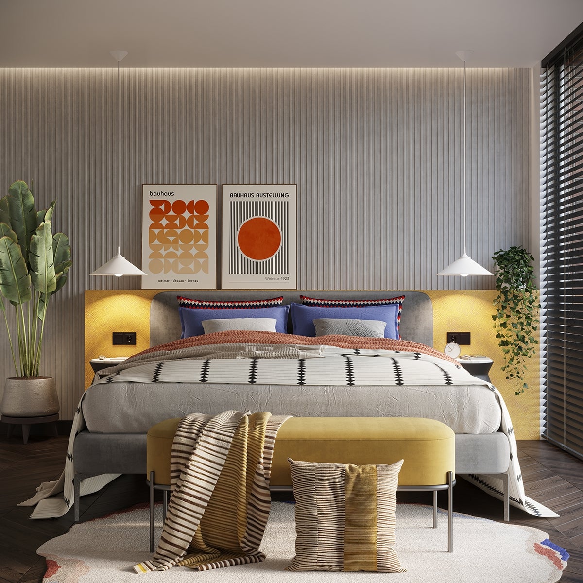 Lampa wisząca PALOA biała LED 4000K - 30x30x76cm Sollux - 4