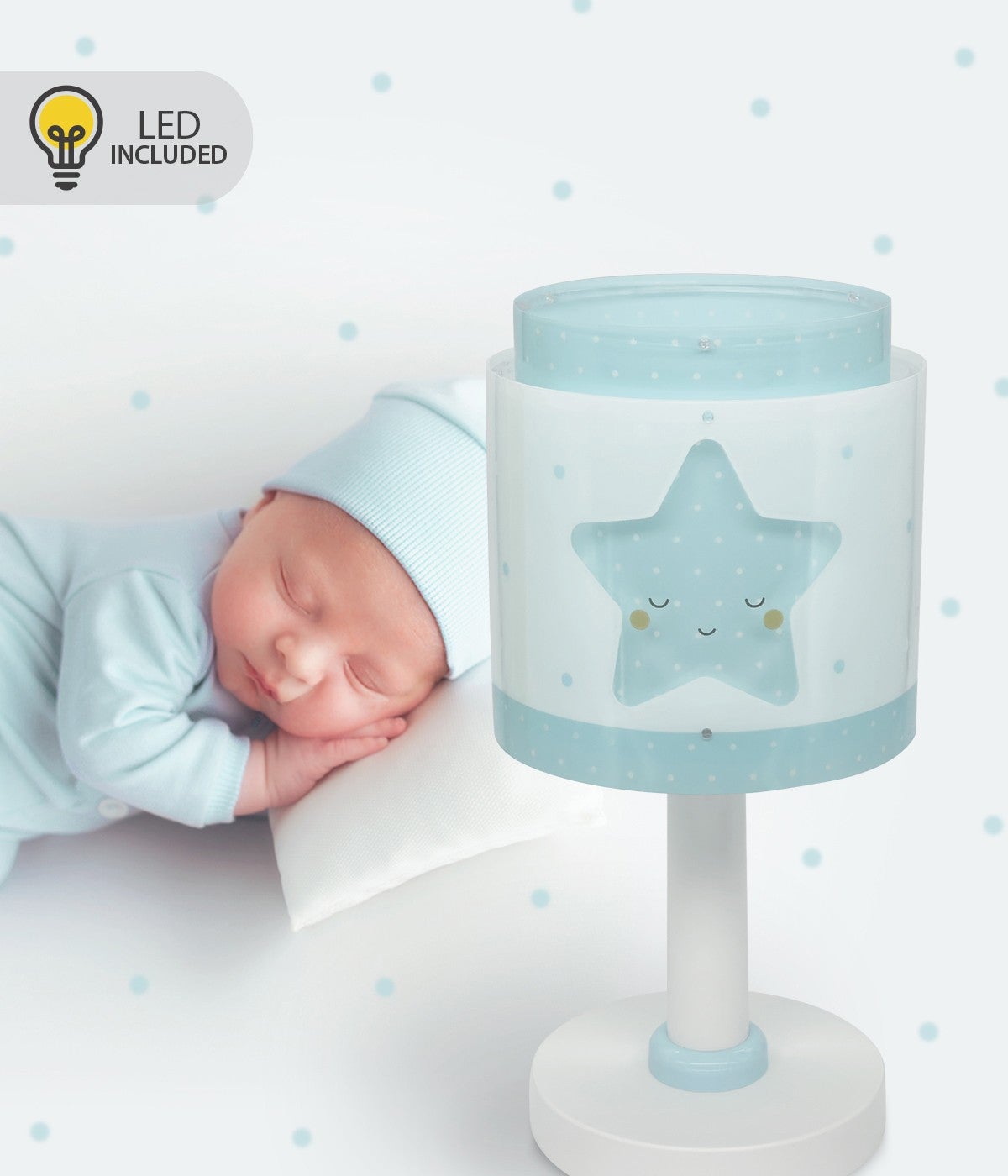 Lampka nocna LED Baby Dreams - Gwiazda dla dzieci niebieska
