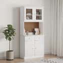 Pin Option Html Buffet blanc en bois massif de pin, 77 × 35 × 165 cm | Leroy Merlin