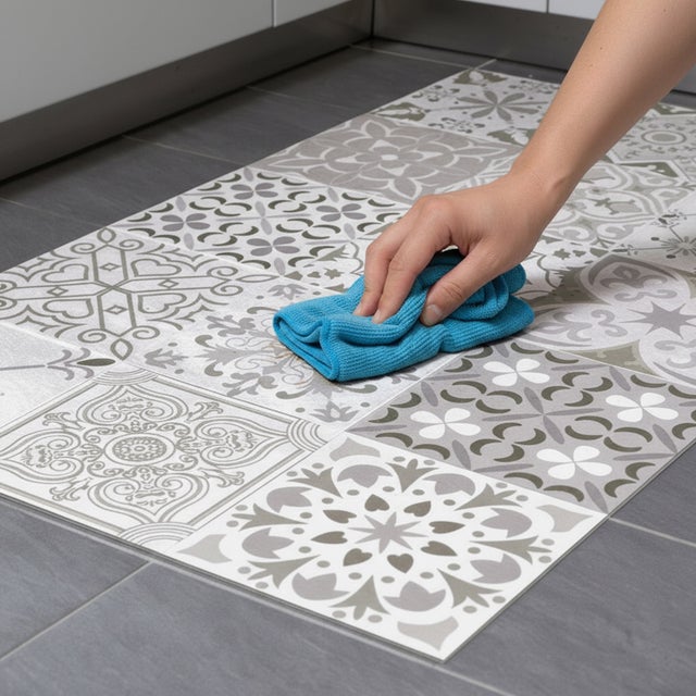 Jn.Songs – Tapis cuisine antidérapant lavable 45x70 cm – TPR et polyester – Absorbant pour humidité et saleté – Support caoutchouc gris