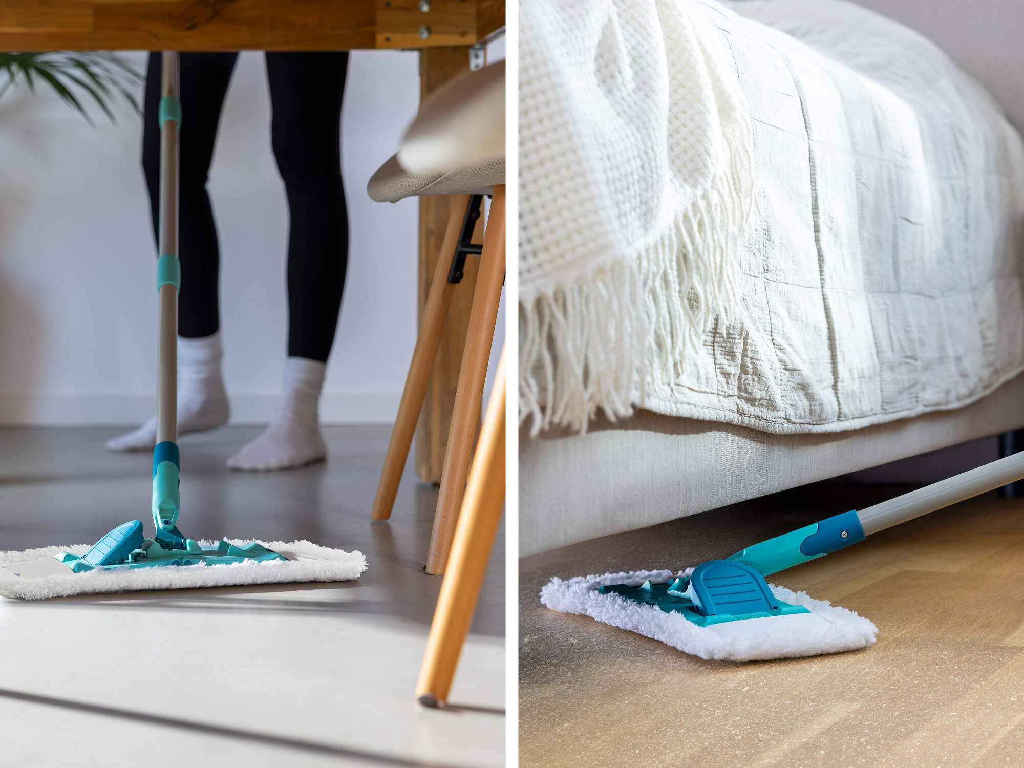 Leifheit balai serpillère Profi XL Superduster 55517, balai à plat 42cm, lave sol avec housse pour un nettoyage à sec - 4