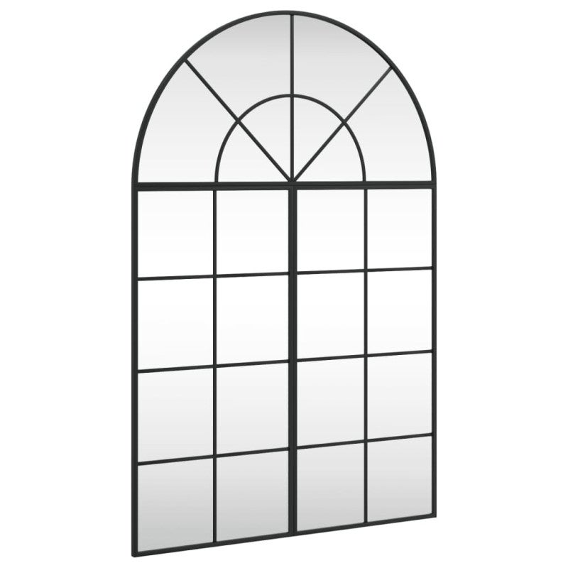 Miroir mural noir 80x120 cm arche fer - 2