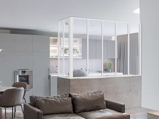 Verrière d'angle atelier en aluminium thermolaqué blanc 150 x 60 x 105 cm (L x l x H) – BAYVIEW