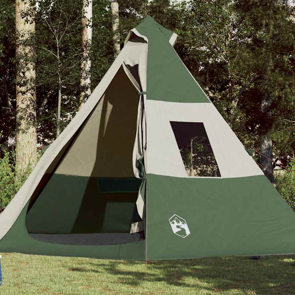 Namiot turystyczny, tipi, 7-os., zielony, wodoszczelny vidaXL