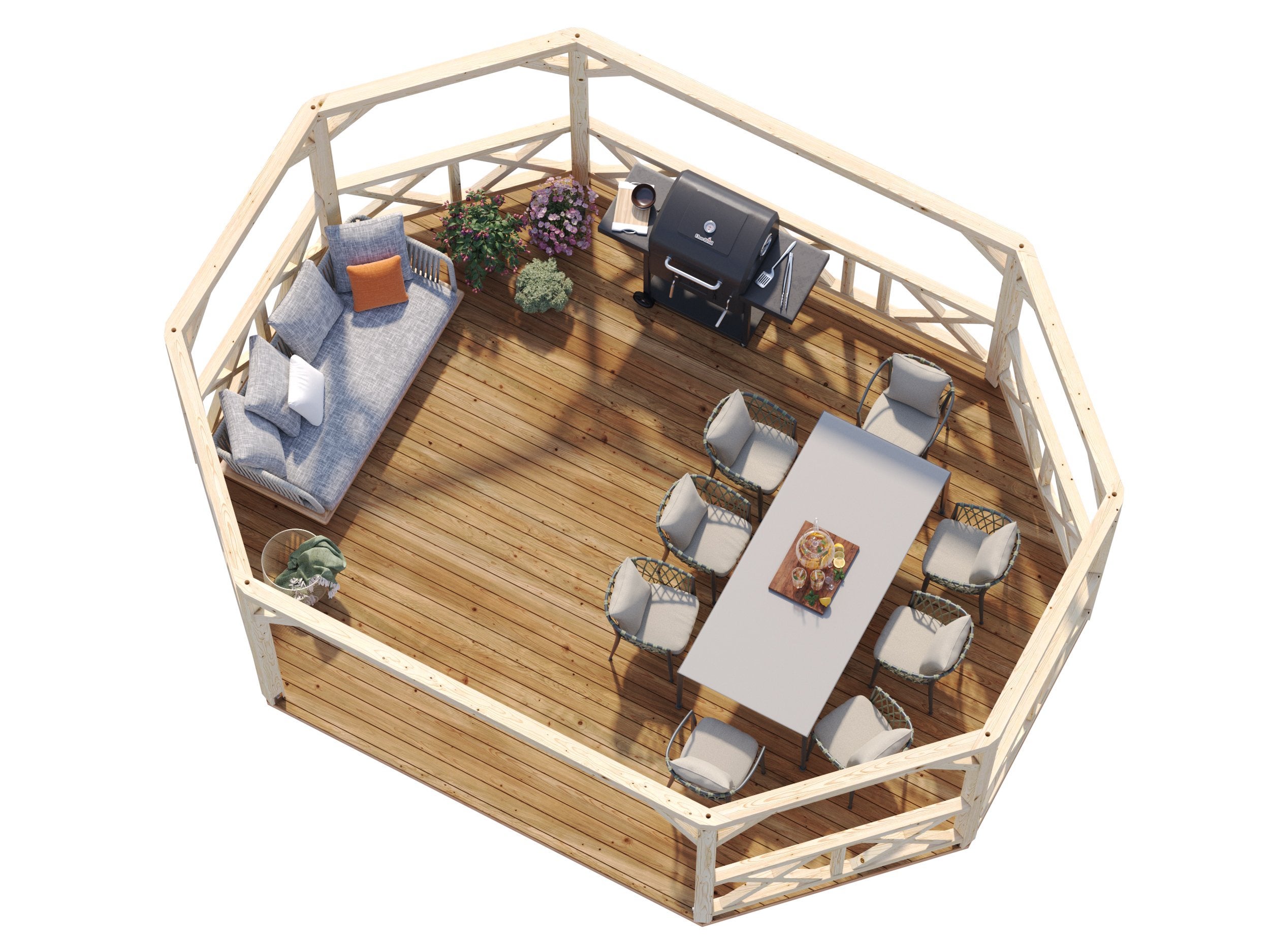 Kiosque de jardin en bois Betty - PALMAKO - 465 x 615 cm - 25 m² - 4