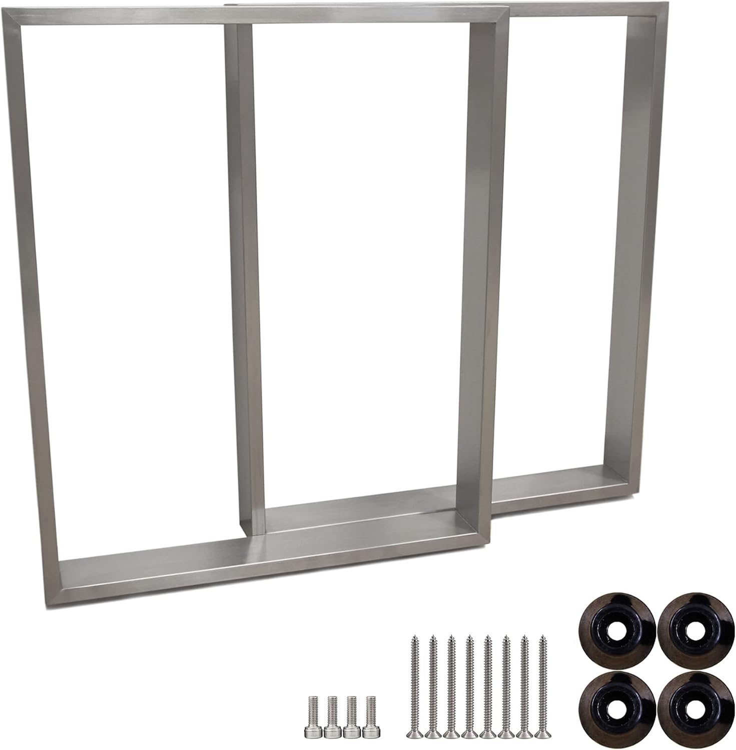 Montixx® Zestaw 2 (1 para) prowadnic i nóg do stołu Nogi do mebli ze stali nierdzewnej szer. 90 cm x wys. 72 cm - 6
