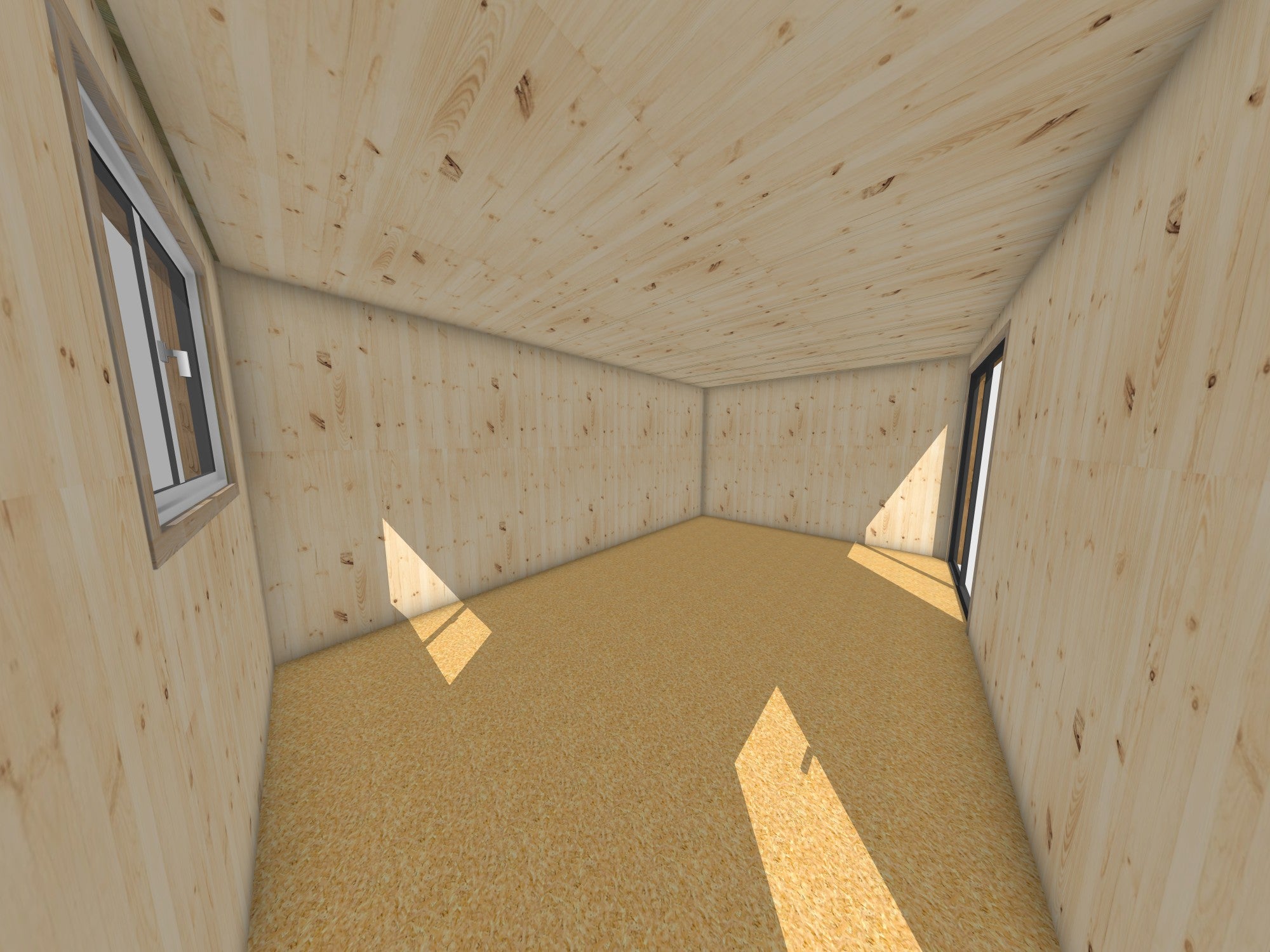 Studio de jardin sans permis en bois 5,5 x 3,5 x 2,7 m avec plancher isolé - 5