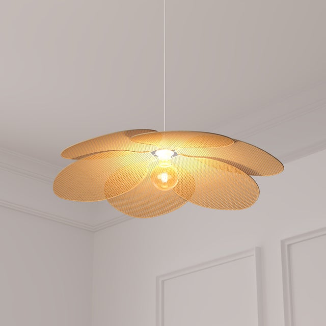 Suspension pétales Rym beige D62cm - Atmosphera Créateur d'intérieur