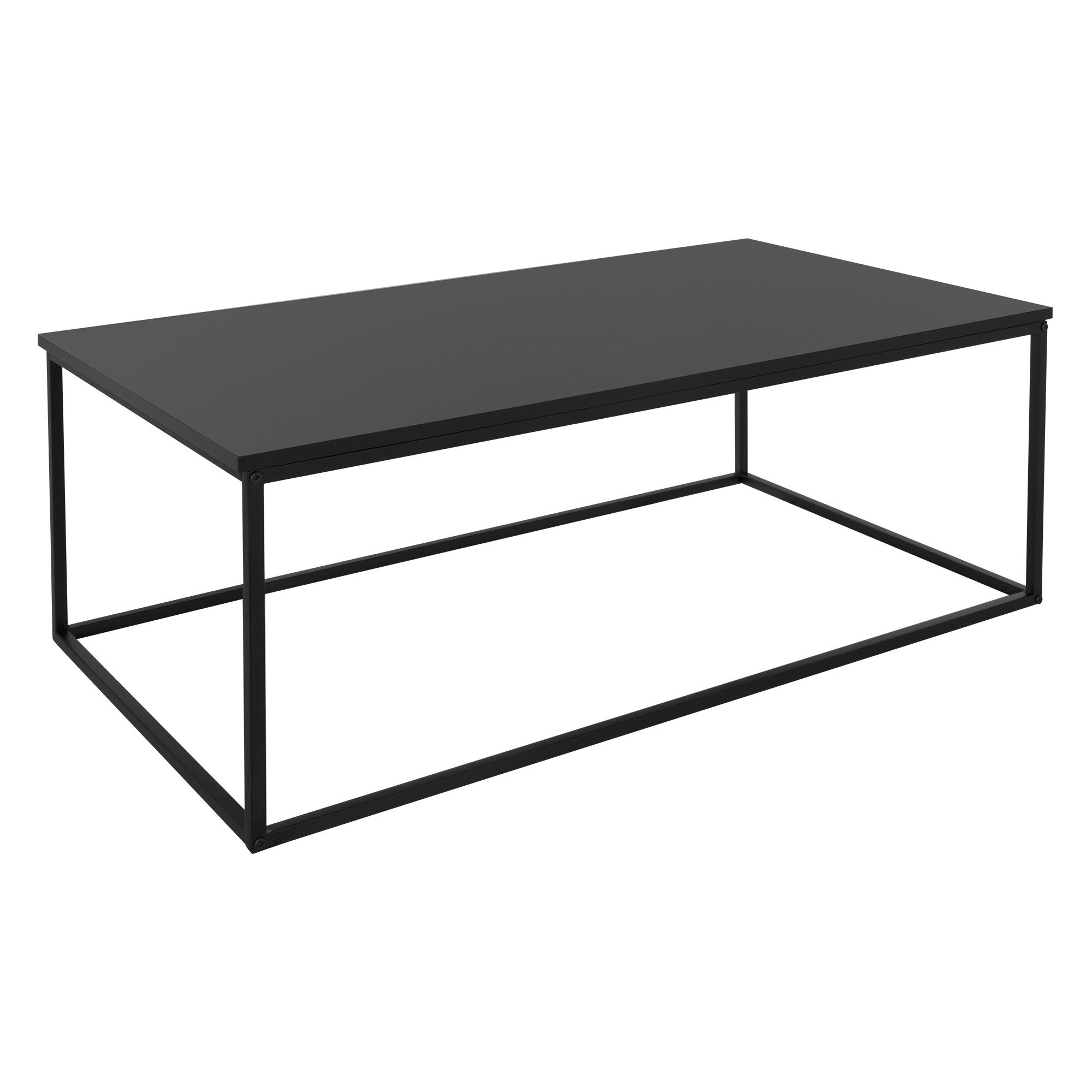 ML-Design stolik kawowy 110x39,5x59 cm czarny w ksztalcie prostokata, metalowa rama, industrialny design