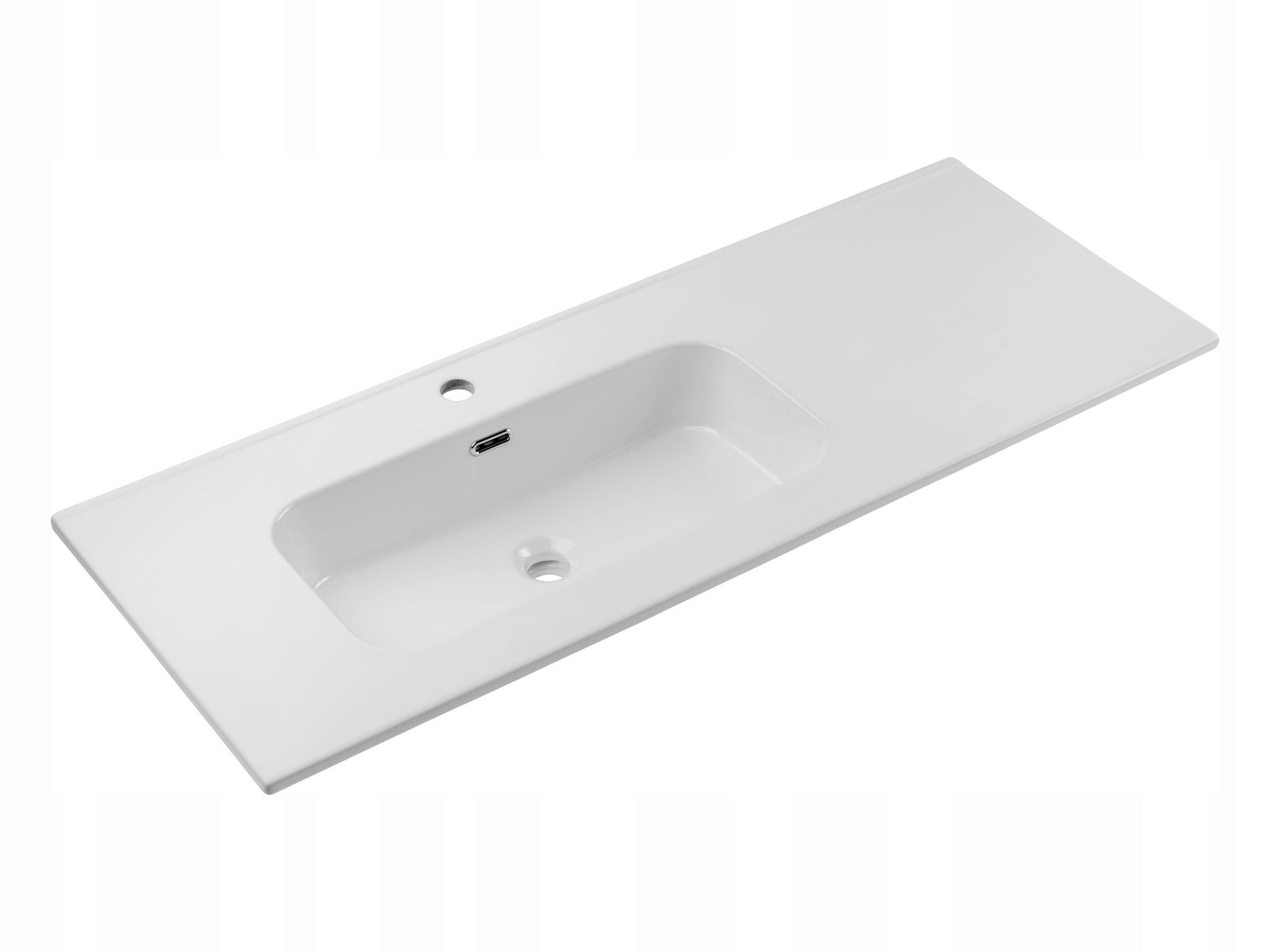 Umywalka meblowa GO 2 120 cm biała połysk ceramika z blatem