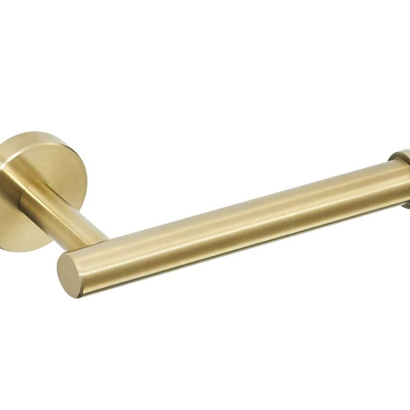 Uchwyt na papier toaletowy (szczotkowane złoto) 304 ze stali nierdzewnej, ścienny uchwyt na papier toaletowy do łazienki, akcesoria toaletowe