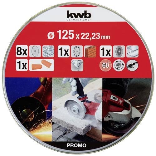 kwb 712042 Jeu de disque à tronçonner 125 mm 10 pc(s) acier inoxydable, Pierre, acier - 2