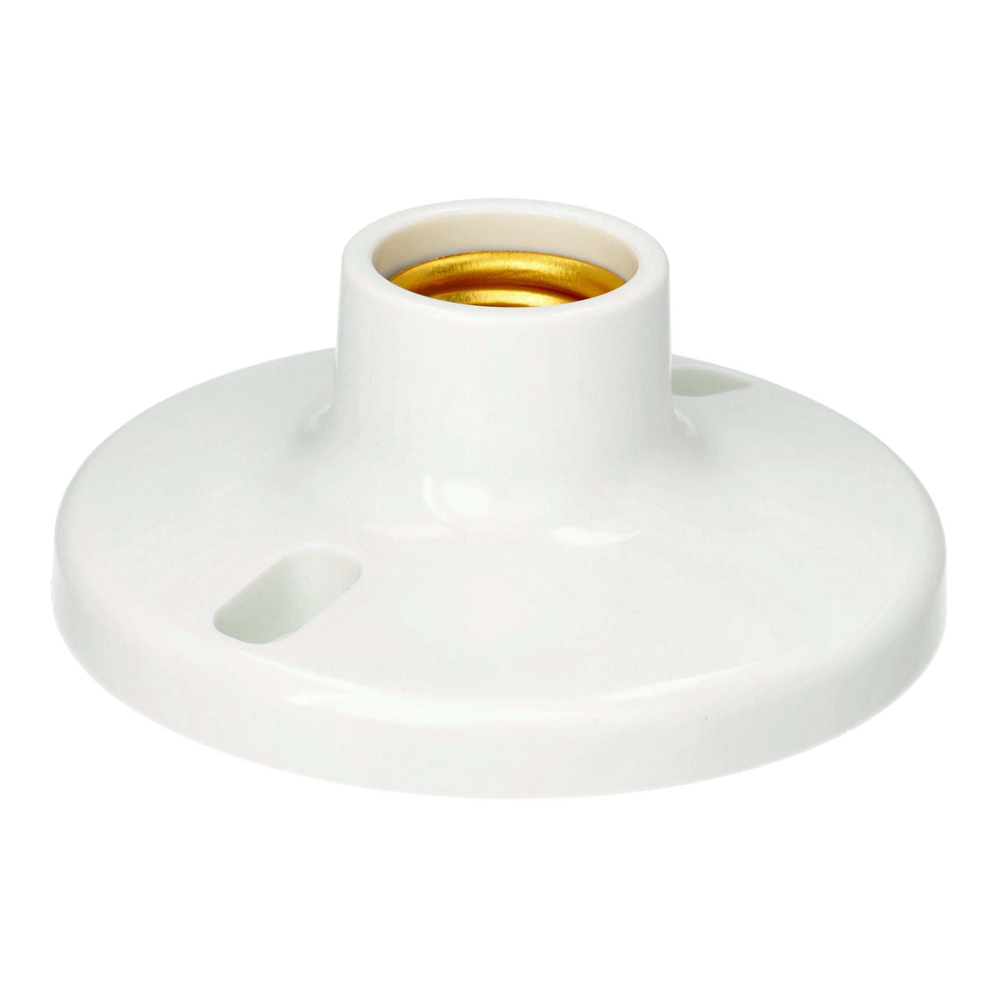 Jandei Porte-lampe E27 avec culot fileté rond en plastique, porte-lampe de plafond - 2
