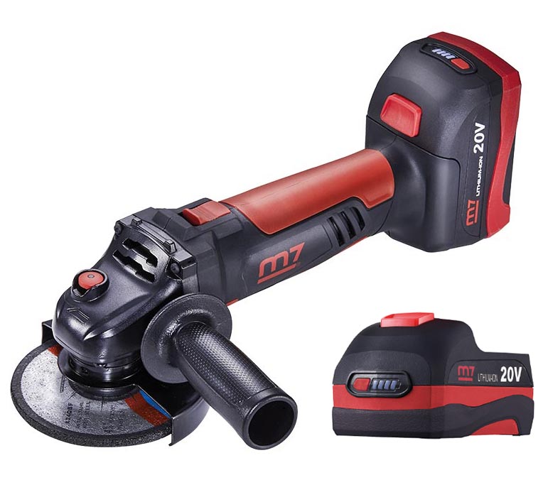 Meuleuse D'Angle Sans Fil TaskStar 125mm 9500 RPM - 2 Batteries 4.0Ah + Accessoires
