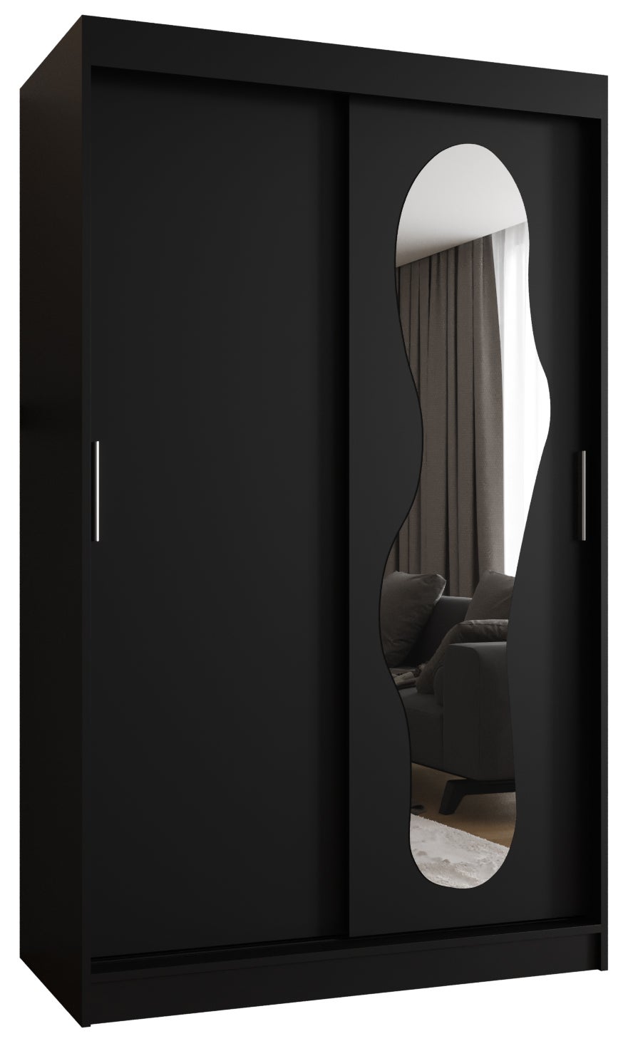 Szafa przesuwna garderoba ULTRA 120 x 62 x 200 cm Czarny