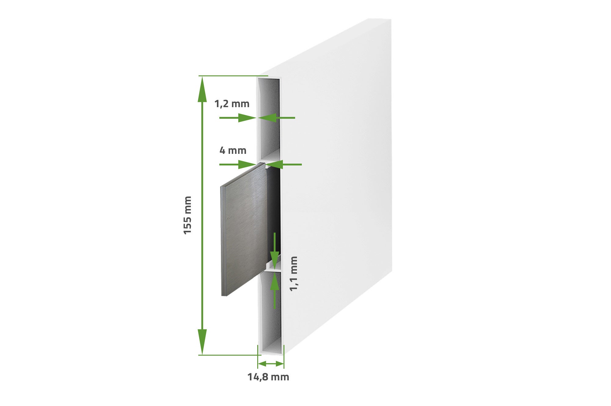 Portillon 1m VOGEL H.120cm aluminium blanc - 8