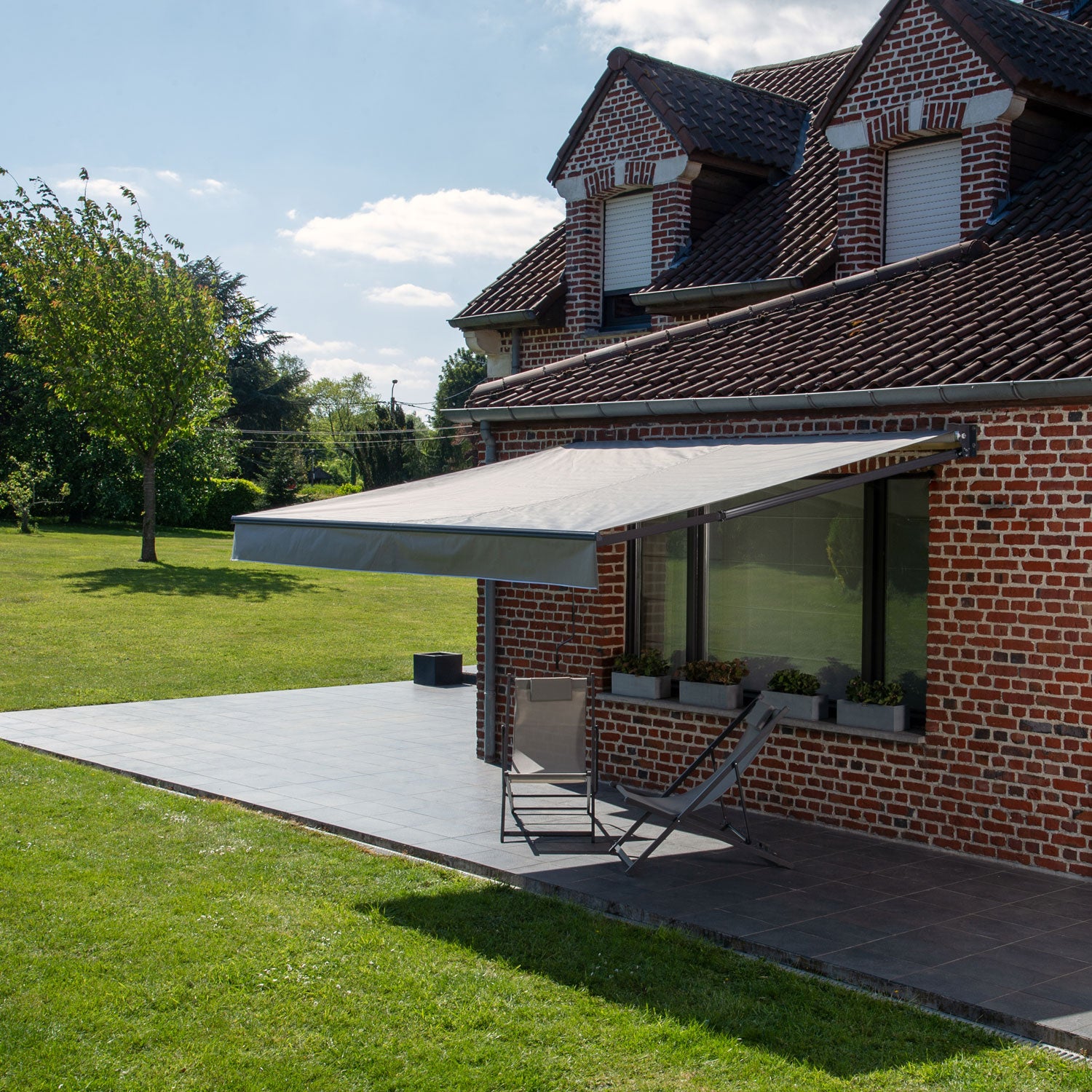 Store banne gris SAULE 3,5 x 3 m - 5