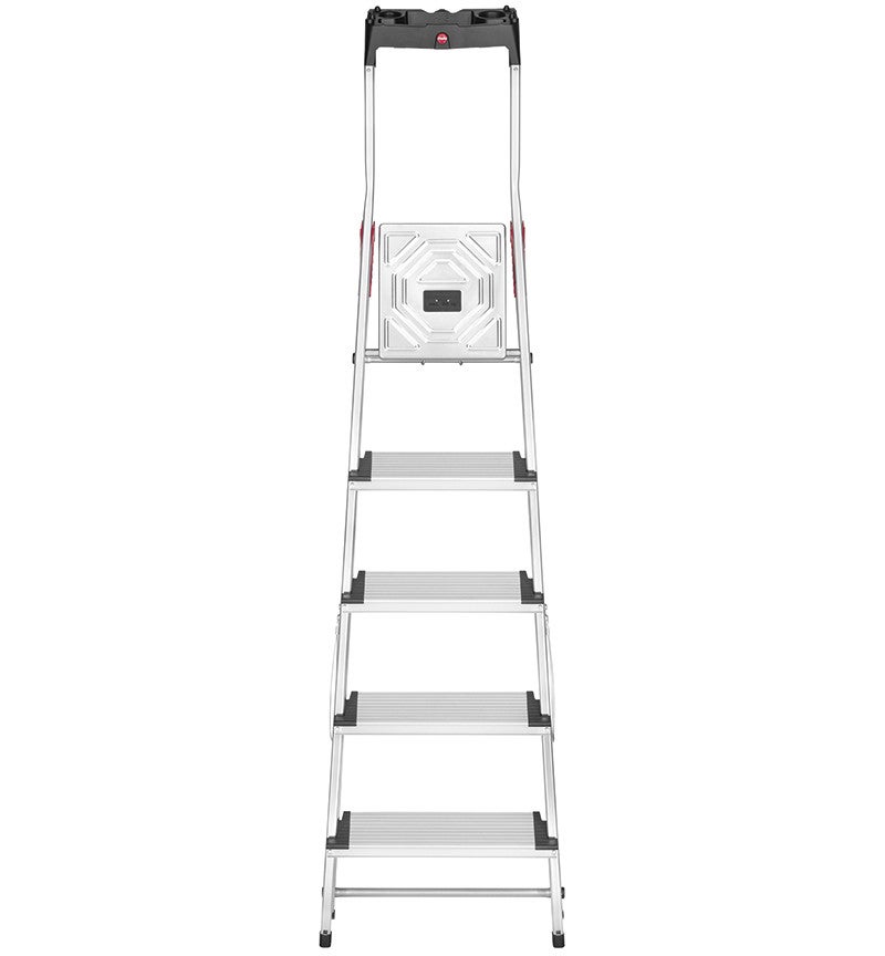 Escabeau sécurisé pliable en aluminium 5 marches extra larges Hailo ProfiStep XXL - 3
