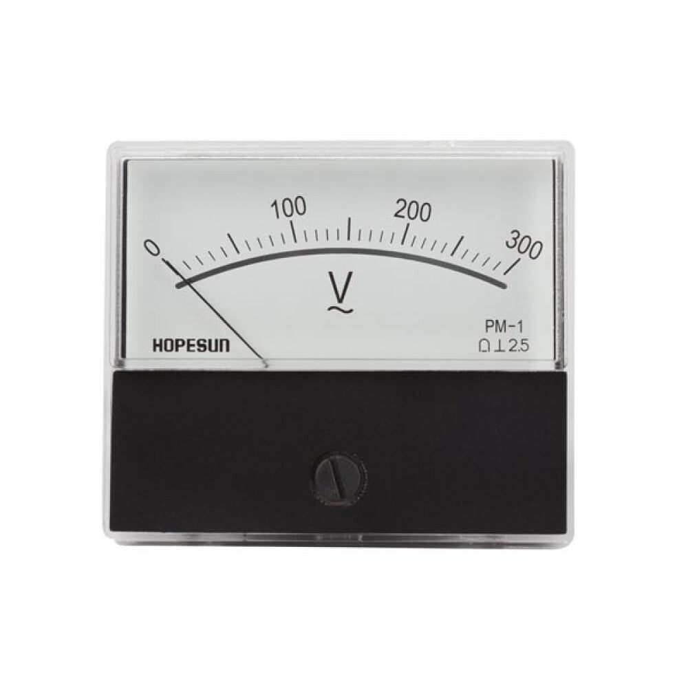 Voltmètre Analogique SO-45 Cadran Rond DC 0-5V – Précision Classe 2.5, Noir, Installation Panneau