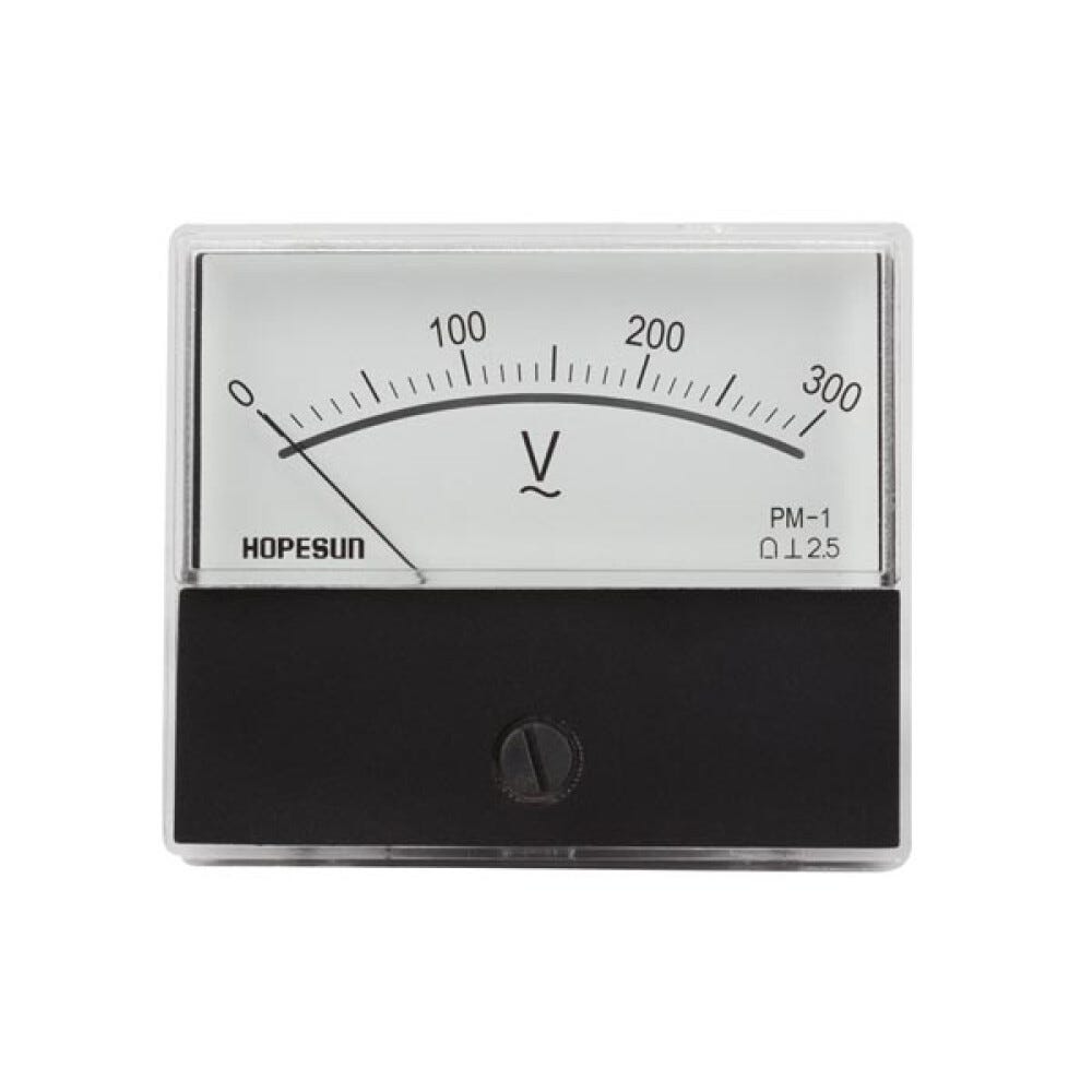 Voltmètre Analogique SO-45 Cadran Rond DC 0-5V – Précision Classe 2.5, Noir, Installation Panneau