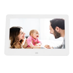 Cadre Photo Numérique WiFi 8 Pouces - Écran Tactile 1080p, 16 Go, Partage Par Appli, Rotation Auto