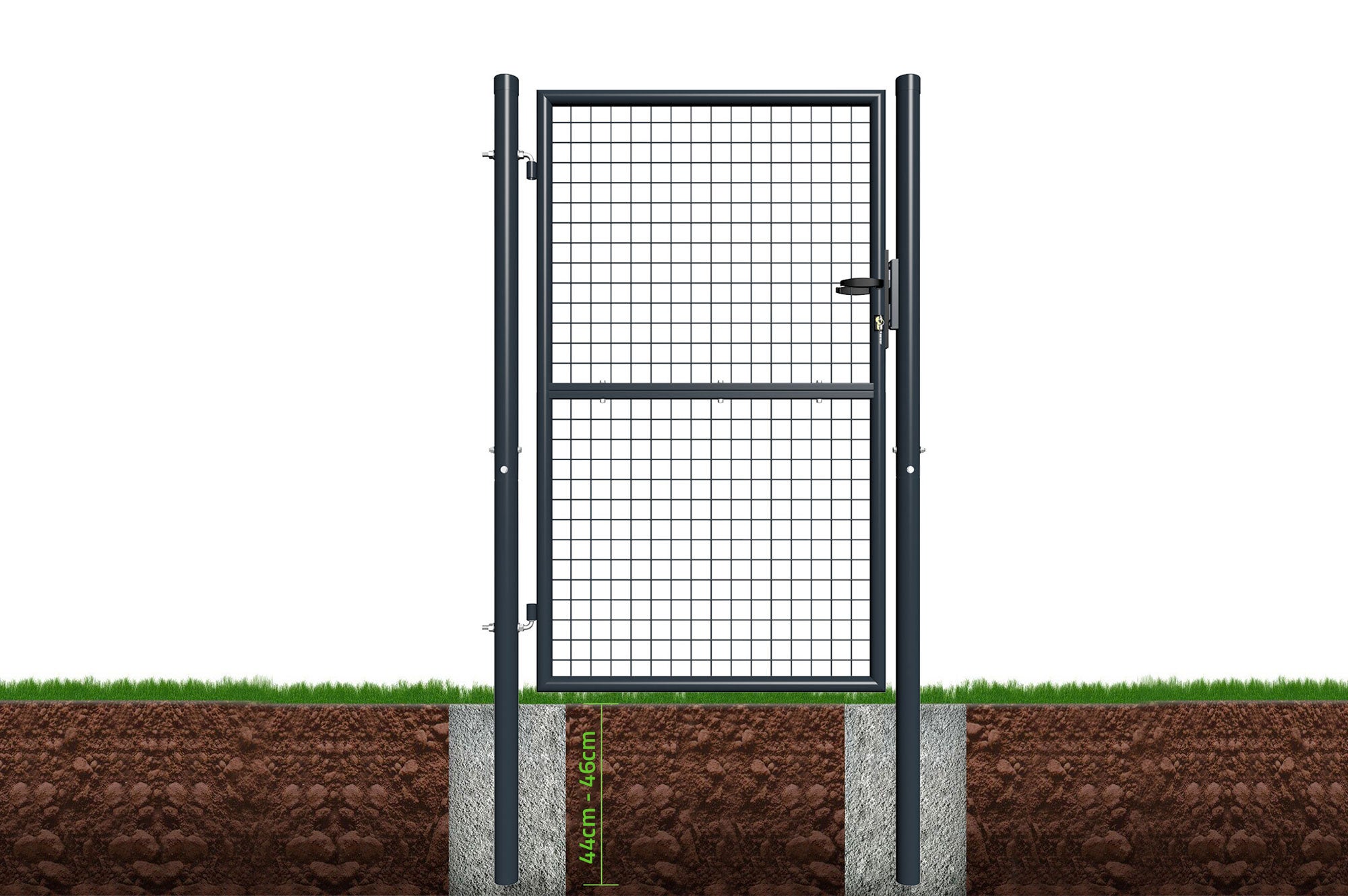 Portillon grillagé 1m OLGA H.150cm Gris - 6