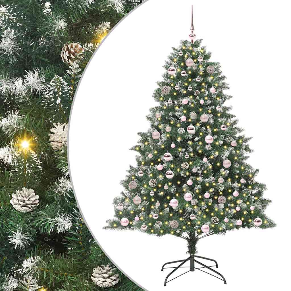 Sztuczna choinka Zielony 126 x 126 x 180 cm PVC, plastik i stal