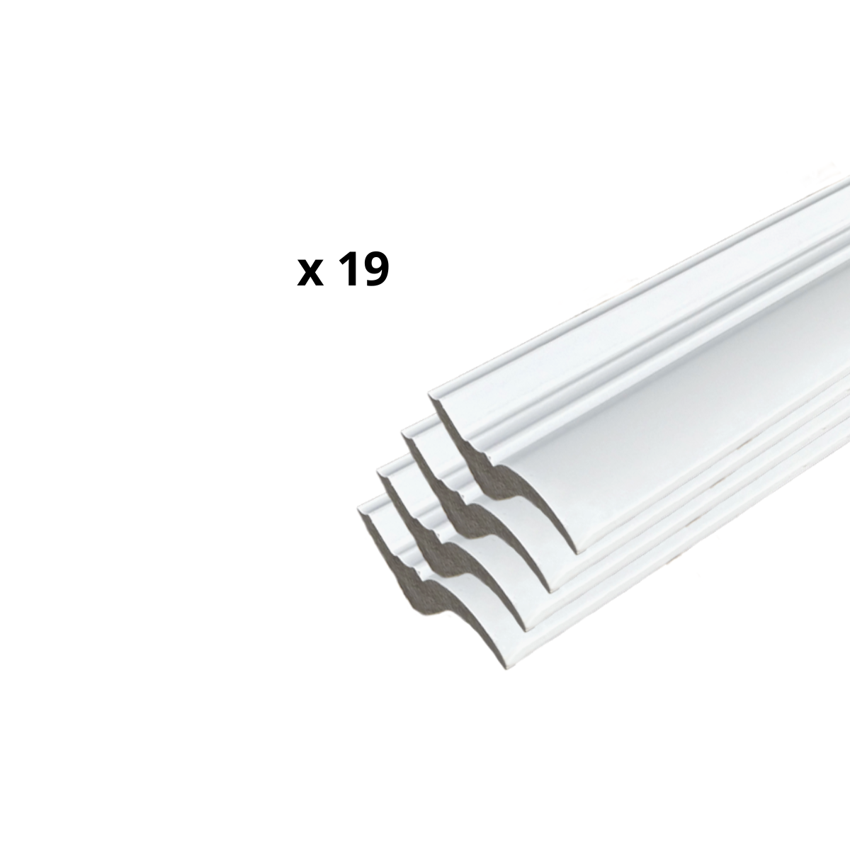 Lot de 19 Corniches LED Polymère, L.240 cm x P.7,2 cm, Ep.41 mm - 6