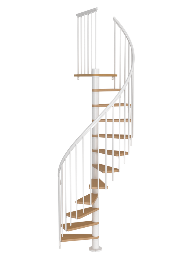 ESCADA EM ESPIRAL CALGARY Ø120cm - 11+1D- FAIA - BRANCO RAL9016 -ALT.280,8CM - SOGEM