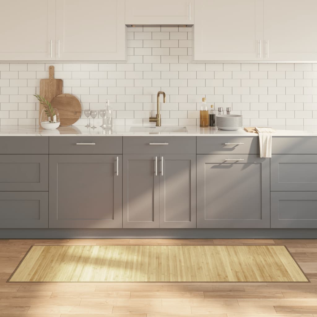 Dywan prostokątny, jasny naturalny, 70x200 cm, bambusowy vidaXL