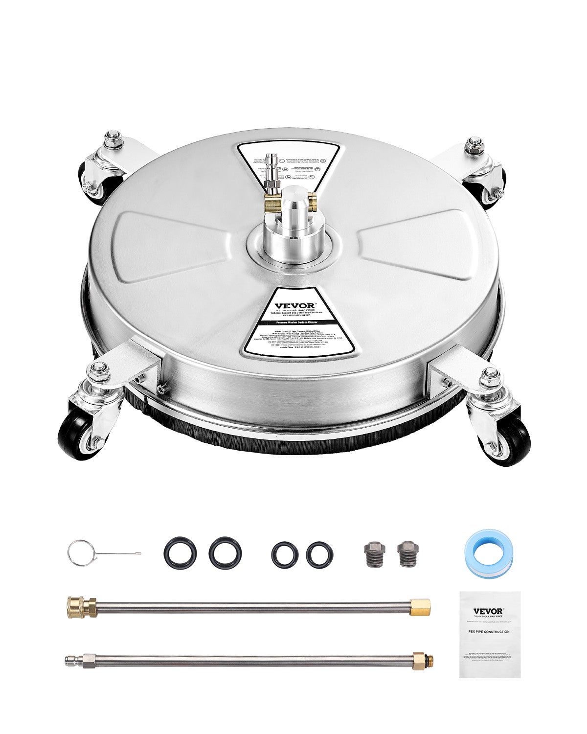 Nettoyeur De Surface Pour Nettoyeur Haute Pression Universel 380 Mm Accessoire Nettoyeur De Sol Plastique Pp 276 Bar Max Connecteur Rapide 0 635 Cm 2 Rallonges Nettoyeur Pour Allees Terrasse P 010647384224