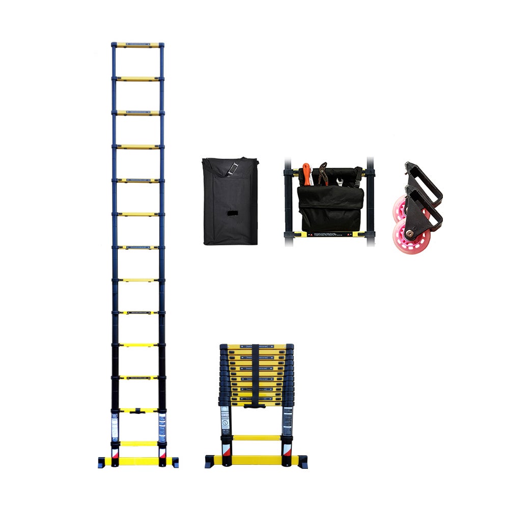 Echelle télescopique 3m80 Woerther Grafitek avec Housse