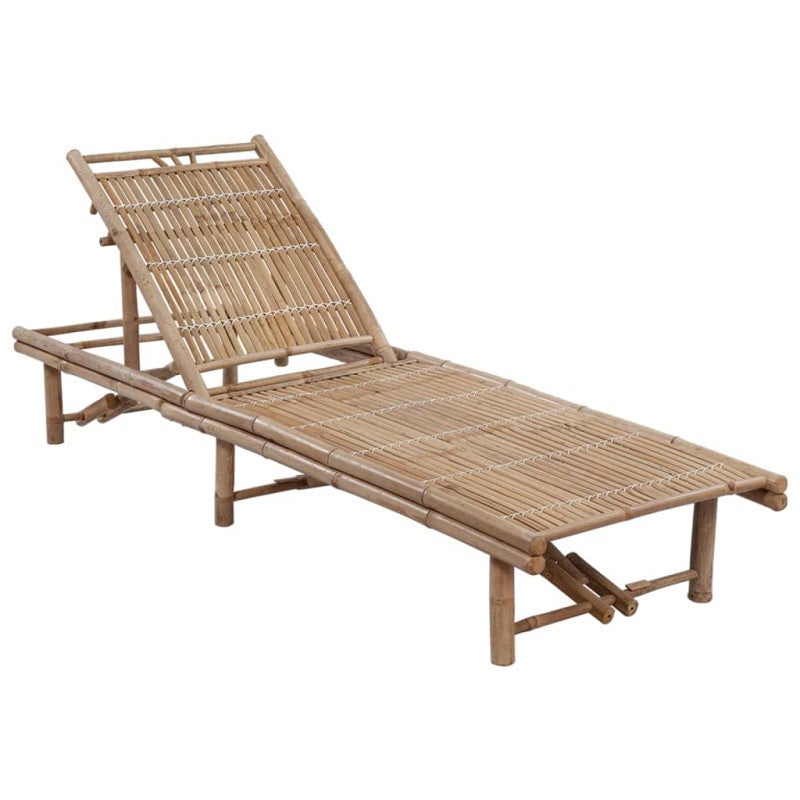 Lettino prendisole da giardino con cuscino in bambù Leroy Merlin