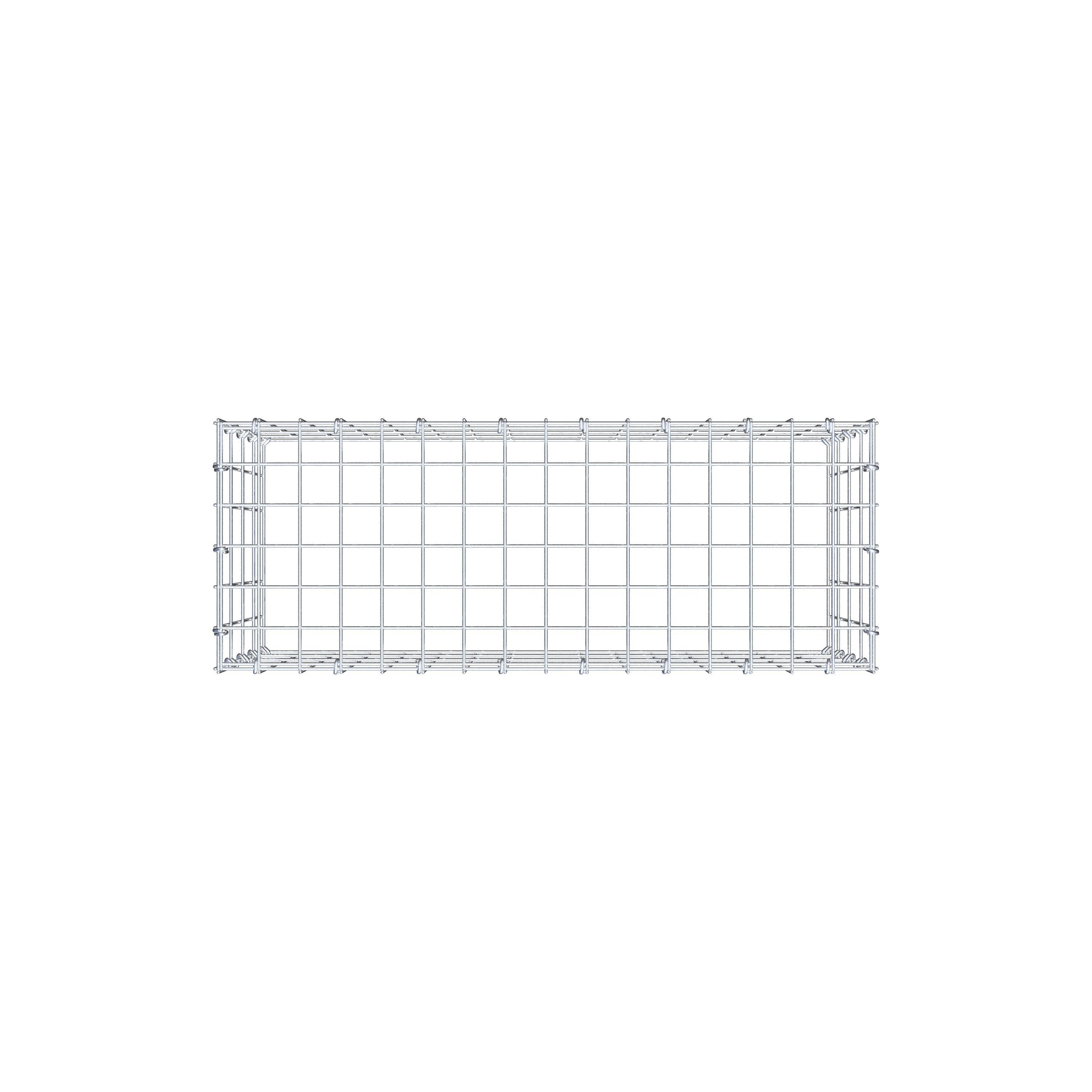 Gavión para apilar en acero galvanizado 80x40x30cm (LxAxP), malla 5 x 10cm, Anillo en C, sin rejilla inferior - 9