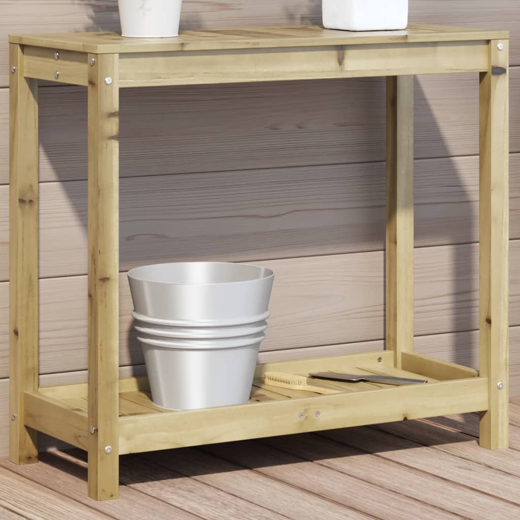 Table De Rempotage Juroupi En Bois Massif Douglas 82,5x35x75cm - Étagère Extérieure Robuste Pour Jardin Et Terrasse