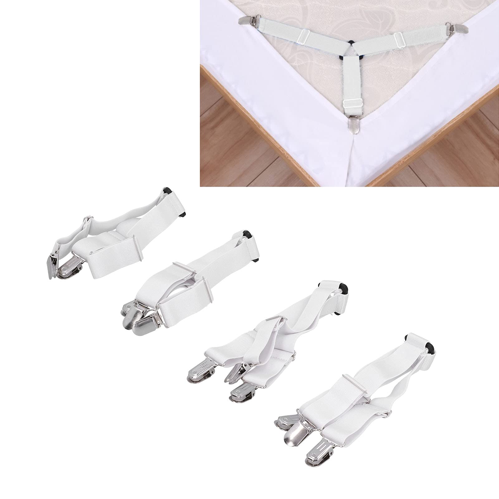 SUPORTE DE LENÇOL ALÇAS FIXADORES COBERTORES ELÁSTICOS CAPA DE COLCHÃO Casa C - 6