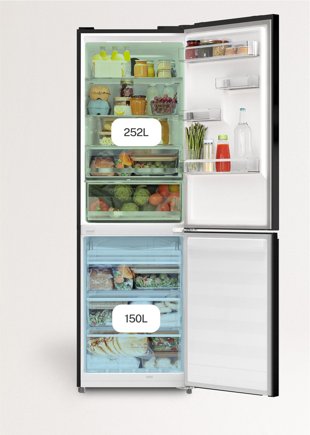 CREATE - FRIDGE STUDIO COMBI PRO 402 - Réfrigérateur-congélateur combiné 402L No Frost avec Space Pro et Care+- Moka - 5