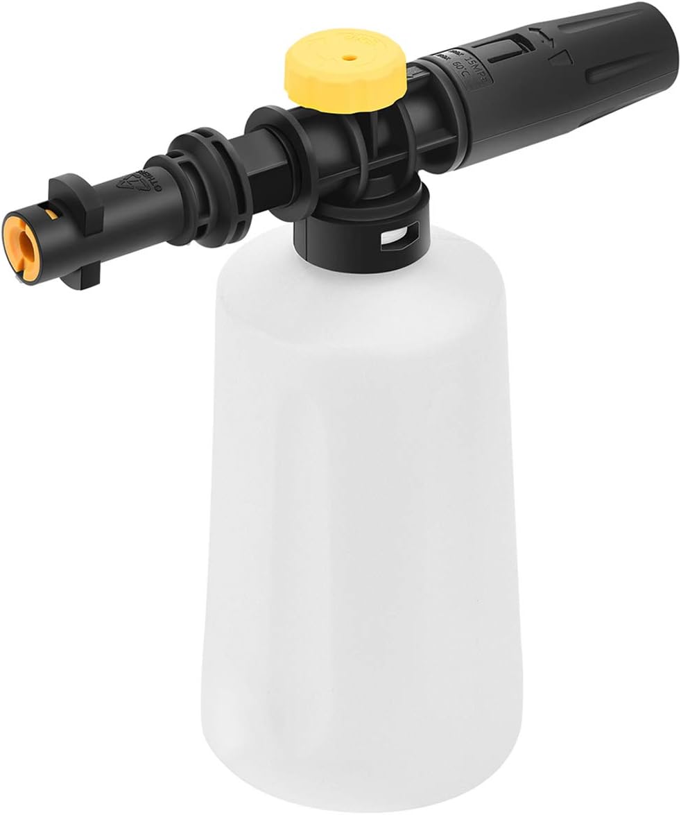 Piana spieniająca do myjek wysokociśnieniowych Karcher K2, K3, K4, K5, K6, K7, 750 ml, z regulowaną dyszą, do mycia szyb samochodowych