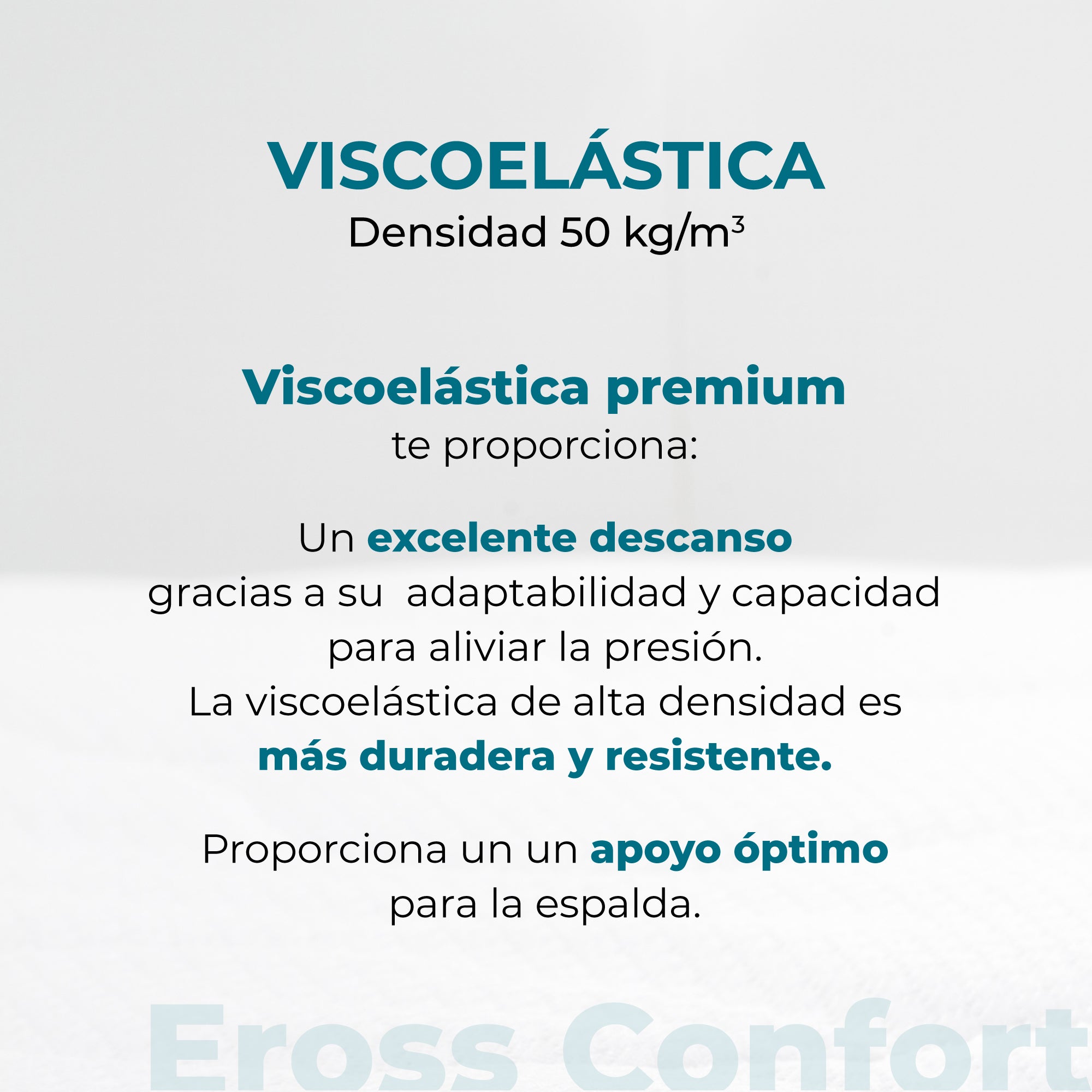 Topper Viscoelastico cama de 180x190 Núcleo 100% Viscoelástica Premium. Desenfundable, Cremallera Oculta y Lavable. Altura 5 cm - 4