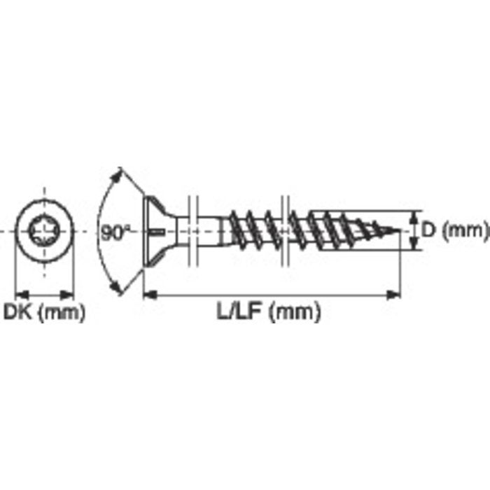 SPAX 1208001002005 Tornillo Universal 10 X 200 Mm, Cabeza Avellanada, T