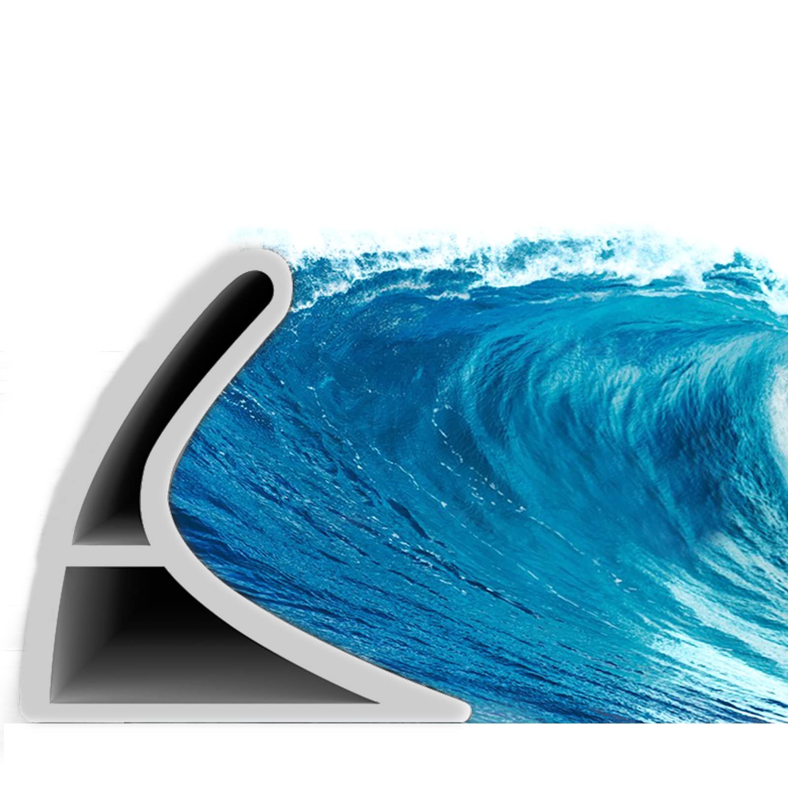 Striscia Silicone Antiacqua Per Piano Cucina - Barriera Pieghevole 200 Cm Nero Per Perdite D'Acqua - Foto 9