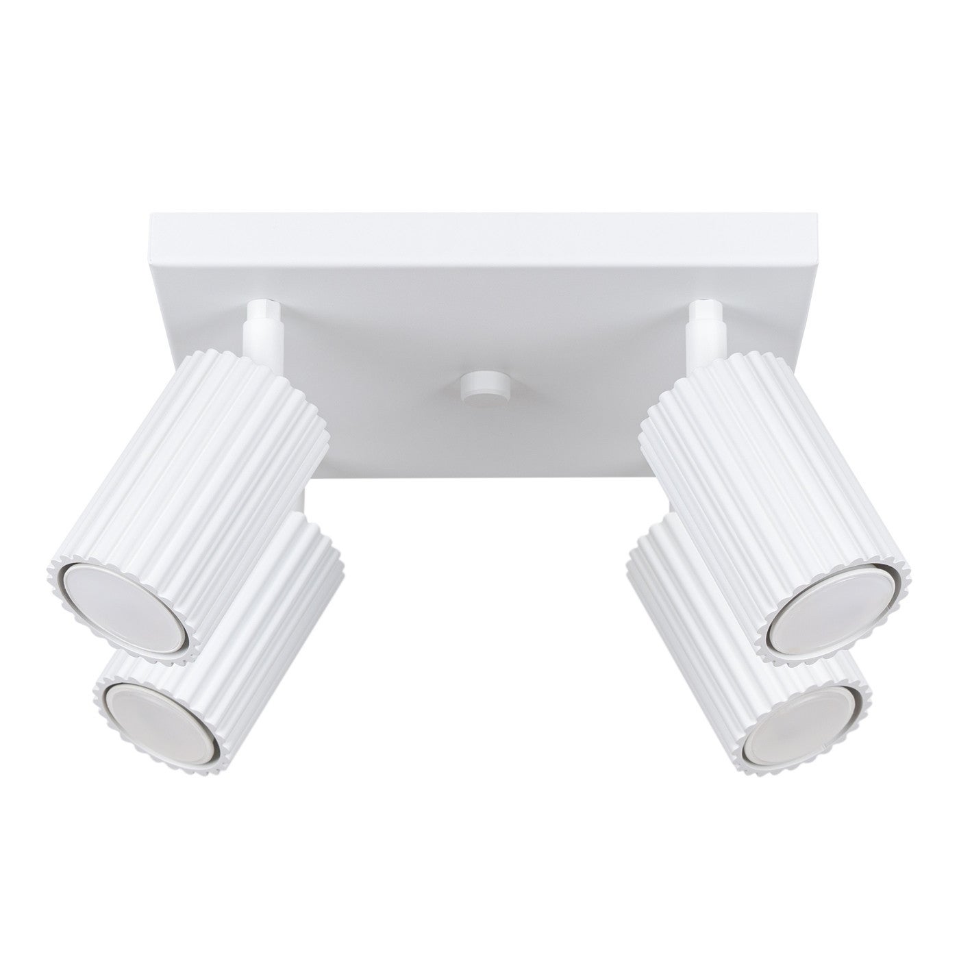 Reflektor sufitowy spot natynkowy Karbon kwadratowy biały 4xGU10x10W wym: 16,5 x 25 x 25 cm aluminium Sollux Lighting